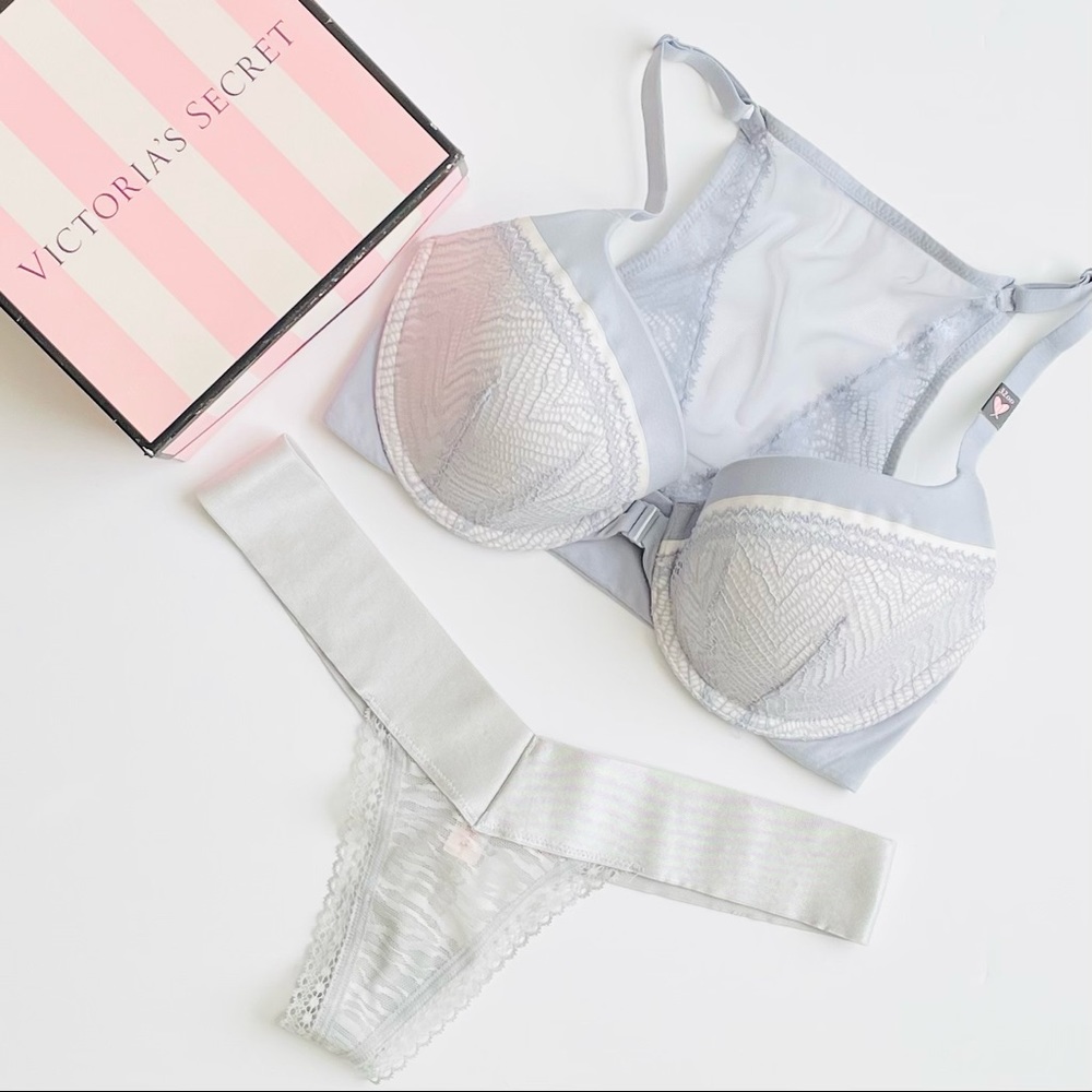 32DD SMALL Victoria’s Secret gray bra set